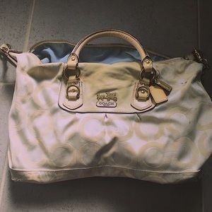 Gold & White Coach Bag!